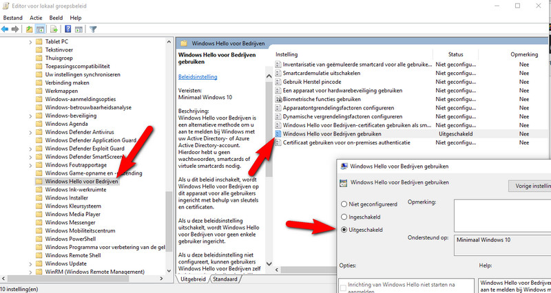 verwijder-windows-hello-remove-start-scherm-optie