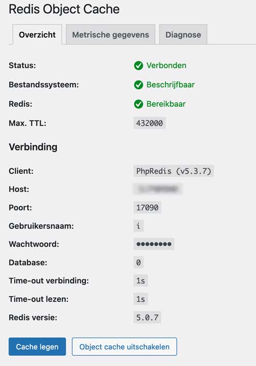 redis-object-cache-geactiveerd-in-wordpress